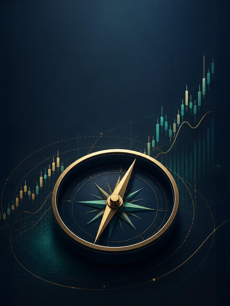 Orbitron Retail Trading Suite with illuminated market and data paths